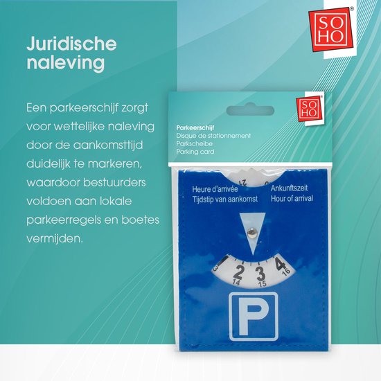 Parkeerschijf – 15 x 11 cm Europees model – Benson