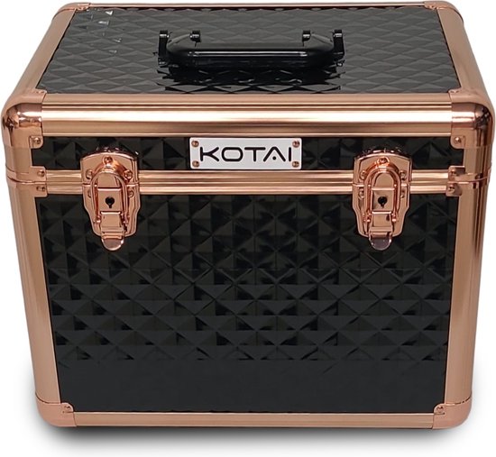 Kotai Mallette de toilettage aluminium or-noir 38x28x32h avec bandoulière