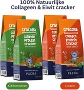 PACHA Cracolla - Collageen & Protein Cracker - 100% Natuurlijke en Zuivere Ingrediënten - (2 x Kikkererwten 50 g + 2 x Linzen 50 g)