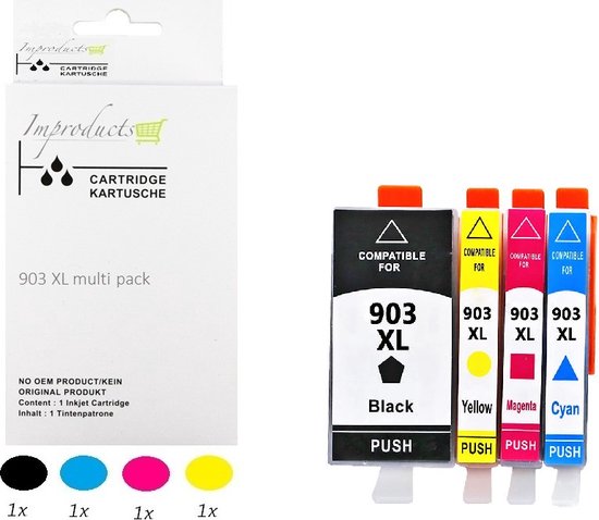 Improducts® Inkt cartridges - Alternatief Hp 903 L / XL 903XL serie multi pack