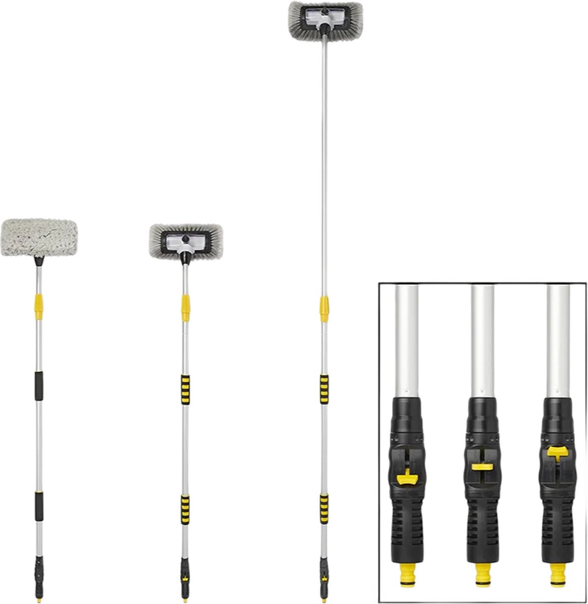 ProPlus Brosse de lavage 3D avec manche télescopique 2,4 m 150685