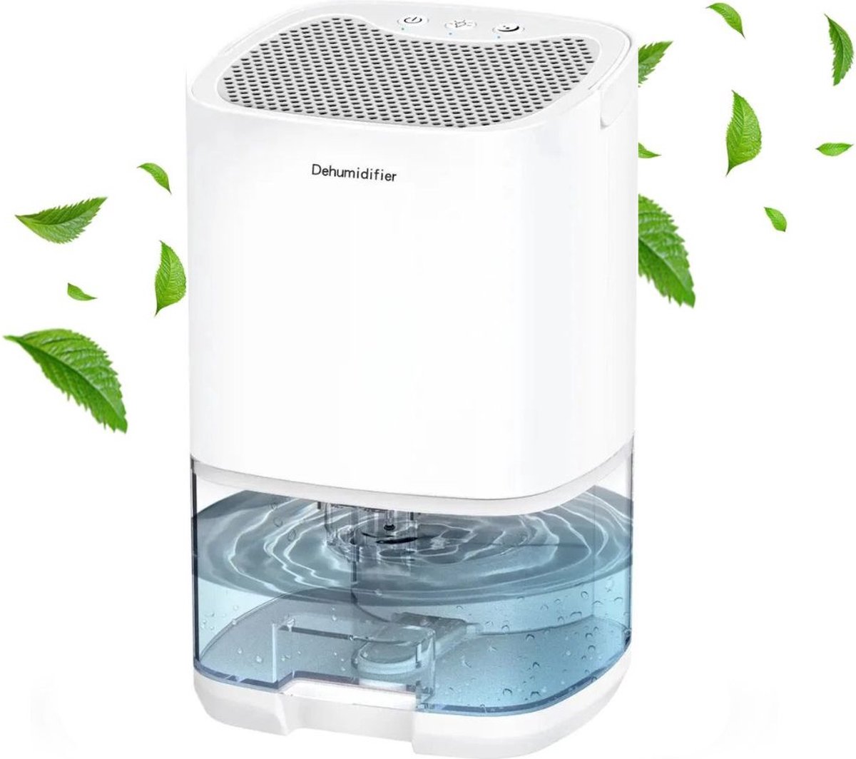 Luchtontvochtiger - Luchtontvochtiger en luchtreiniger - Luchtontvochtiger slaapkamer badkamer kelder huis - 2in1 - Ontvochtiger - Wit - Klein - Stil - Dehumidifier - Sfeervolle Verlichting-wit