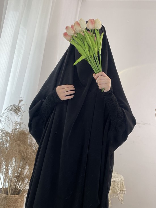 Nivard Vêtements de prière Femmes - Abaya - Vêtements islamiques - Khimar - Jilbab - Femme - Alhamdulillah - Vert clair
