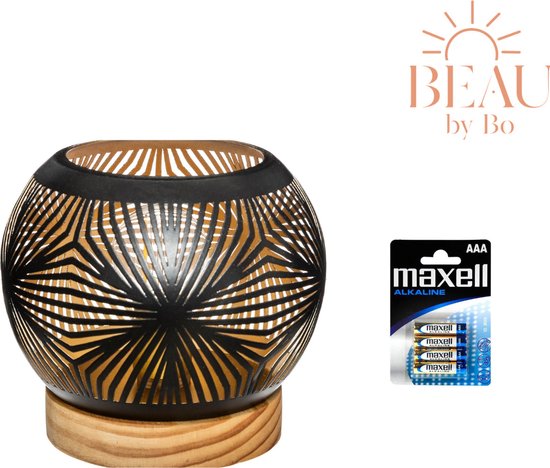 BEAU by Bo Tafellamp kandelaar + 4xAAA Alkaline batterijen