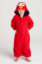 KIMU Onesie Elmo Costume Enfant Costume - Taille 98-104 - Rouge Elmo Costume Combinaison Pyjama Carnaval Costume de Carnaval