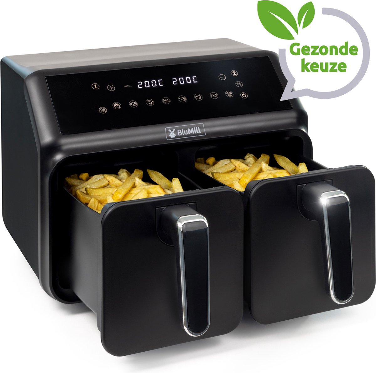 UNBOX Dubbele Heteluchtfriteuse Accesoires Set - Dubbele Airfryer -  Geschikt voor Dual