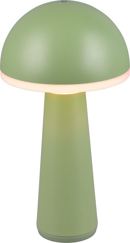 Reality Leuchten R54106131 LED outdoor accu tafellamp Ricardo R54106131, kunststof wit mat, incl. 1,7 Watt LED, 4-voudige touch