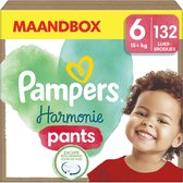Pampers Harmonie Pants Taille 6 - 132 Diaper Pants - 15kg + - Boîte mensuelle