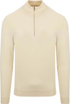 Profuomo - Half Zip Pullover Luxury Ecru - Heren - Maat M - Modern-fit