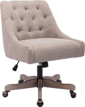 Merax Luxe Bureaustoel - Stoel op Wielen - Ergonomisch Kantoorstoel - Wieltjes - Draaibaar & Verstelbaar - Bruin