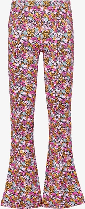 TwoDay flared meisjes broek roze met print - Maat 134/140