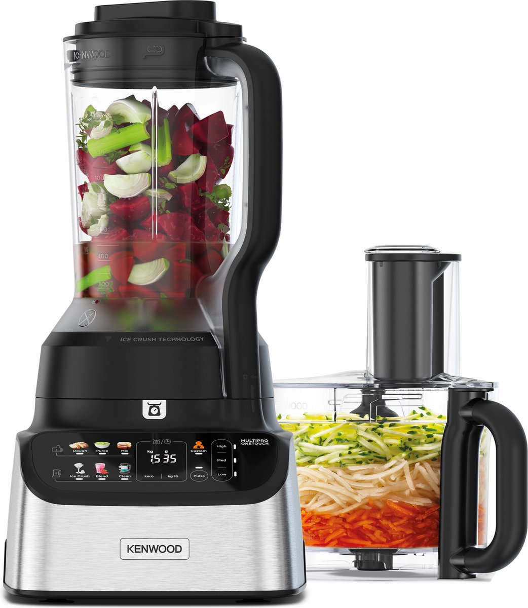 Kenwood FDM73.480SS MultiPro One Touch - Foodprocessors - Zilver - Ingebouwde digitale weegschaal - Express Serve thumbnail 3
