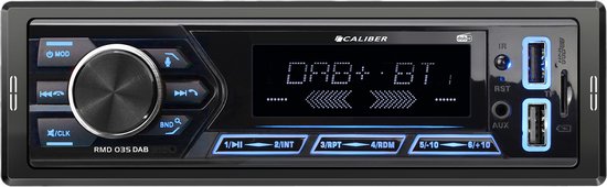 Foto: Caliber dab autoradio autoradio met bluetooth 1 din autoradio handsfree bellen usb oplaadpoort 4 x 55 watt rmd035dab 