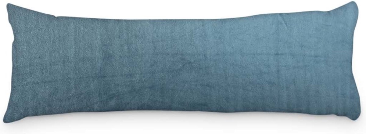Beau Maison Velvet Body Pillow Kussensloop Petrol Blauw - 45 x 145 cm