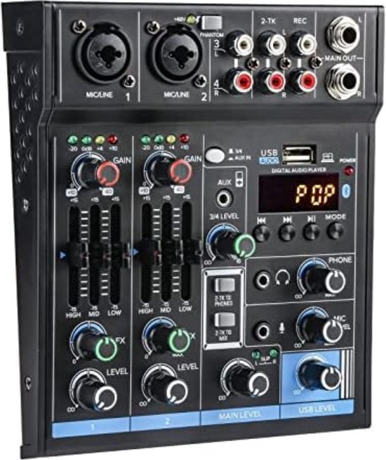 12-kanaals audio mengpaneel console versterker Studio Mixe Live Mixer