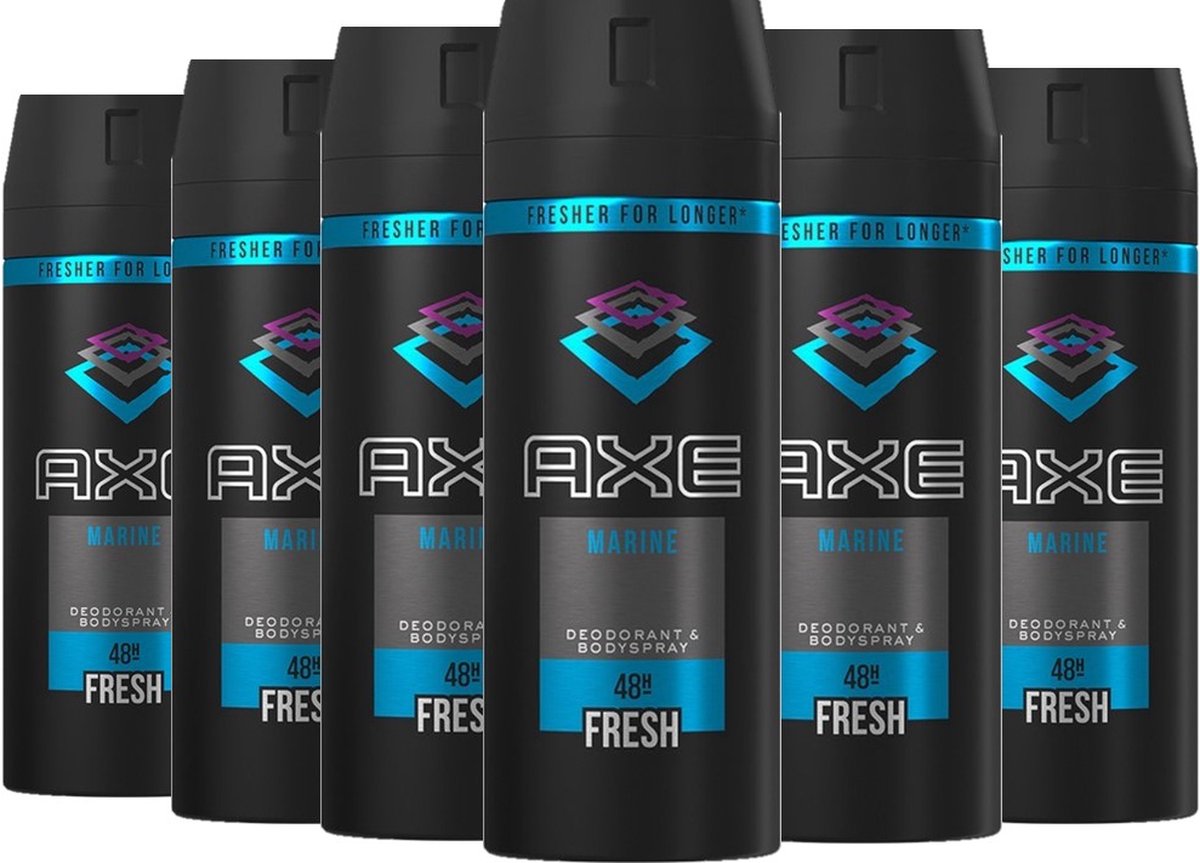 Goedkoopste Axe Deo Spray 150 ml Marine - Voordeelverpakking 6 stuks