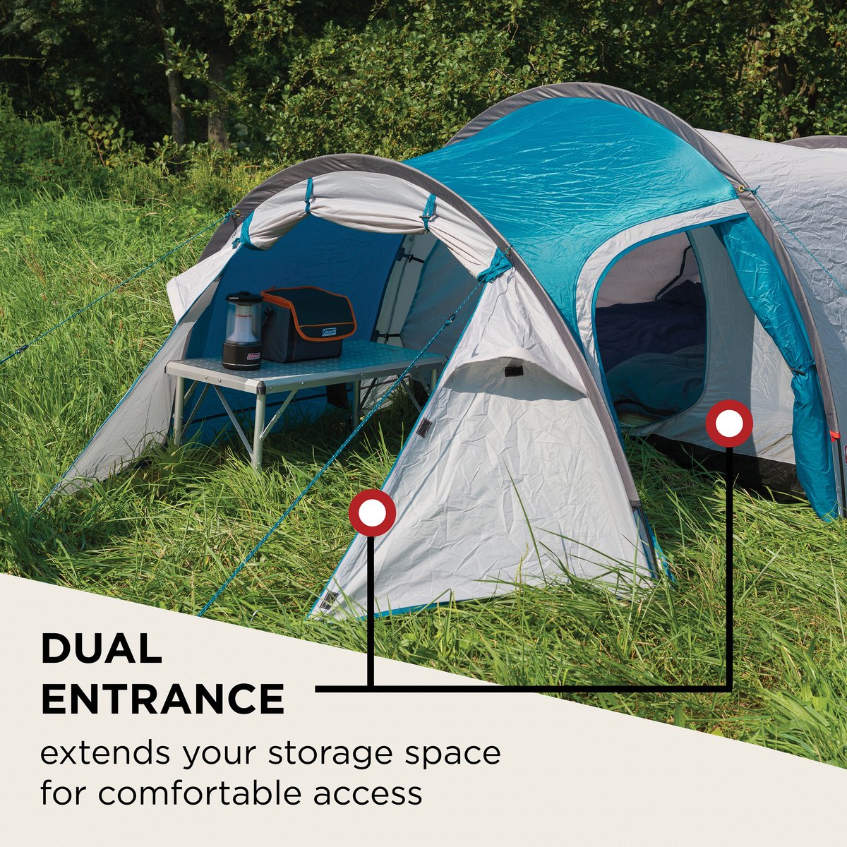 Coleman Cortes 2 Tunneltent - tent 2 persoons - ruime voortent
