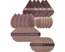 YUBBI Professional Beauty Blender Set - Make Up Spons - Cushion Spons - Foundation Applicator - Poederspons - 50 Stuks - Bubble Tea Bruin YUBBI Professional Beauty Blender Set - Make Up Spons - Cushion Spons - Foundation Applicator - Poederspons - 50 Stuks - Bubble Tea Bruin