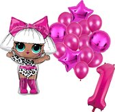 LOL ballon set - 68x86cm - Folie Ballon - L.O.L. Suprise - Themafeest - 1 jaar - Verjaardag - Ballonnen - Versiering - Helium ballon