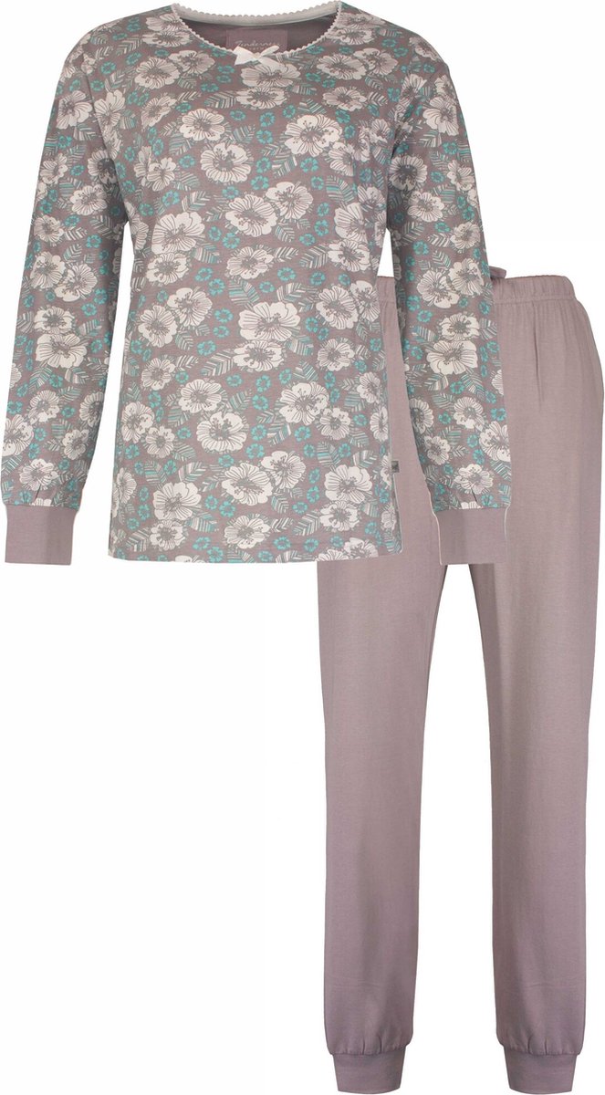 Tenderness Dames Pyjama - Katoen - Gebloemd Bruin