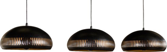 Furntastik Hanglamp, 3-lichts, H340 zwart