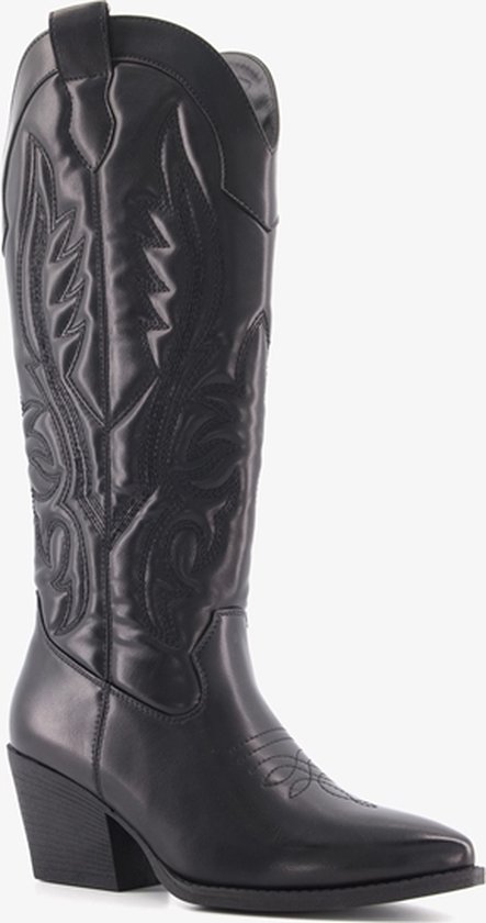 Blue Box dames cowboy western boots zwart - Maat 37