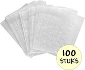 Fako Bijoux® - Cellofaan Zakjes - 100x Uitdeelzakjes - Cellofaan Plastic Traktatie Kado Zakjes - Snoepzakjes - Stipjes - 10x10cm