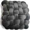 Glow Thuis - Sierkussen - Grijs - Fluweel- handgemaakte fluwelen kussens - 30x30 cm