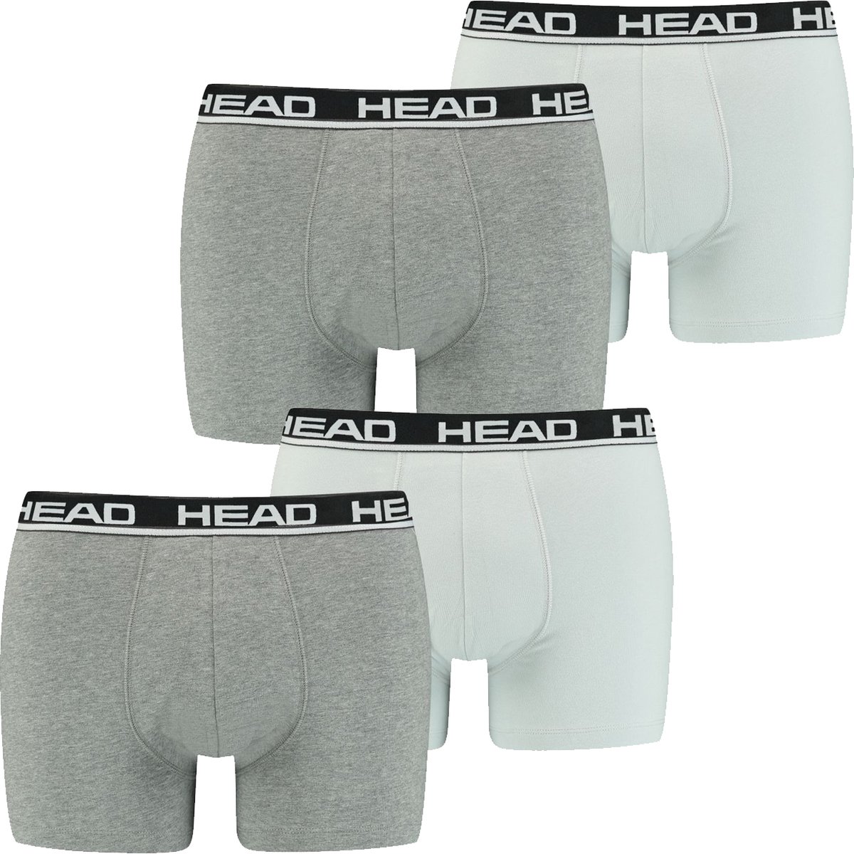 HEAD Heren Boxershorts HEAD BASIC BOXER 4er Pack Grijs XL