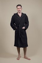 Cozylion Badjas Femme & Homme à capuche - Peignoir Sauna - Peignoir femme & homme - Zwart - Tissu éponge - Peignoir Wellness