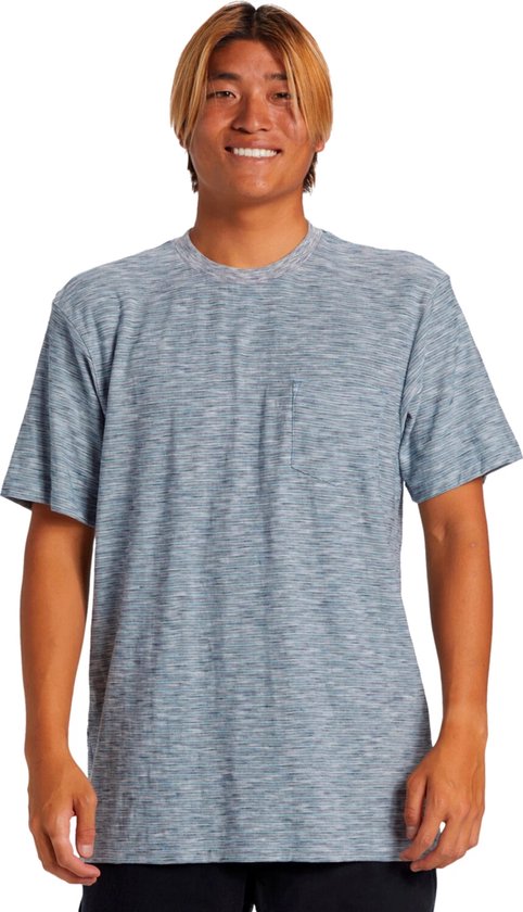 Quiksilver Kentin Ss Pocket Heren T-shirt Aqykt03114-bqy3 - Kleur Blauw - Maat XXL