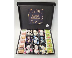 Chocolade Ballen - Thee Proeverij Pakket Groot | Mystery Card 'Hartelijk Gefeliciteerd' met persoonlijke (video)boodschap | Chocolade-Theepakket | Feestdagen box | Chocolade cadeau | Valentijnsdag | Verjaardag | Moederdag | Vaderdag