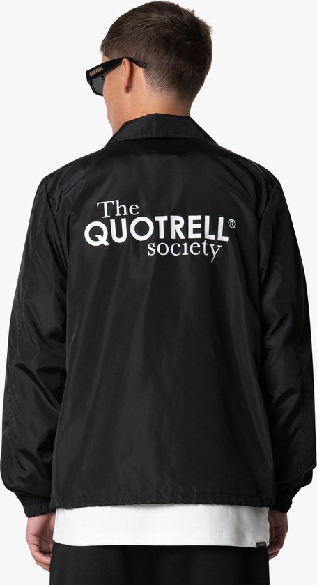 Quotrell - SOCIETY JACKET - BLACK/WHITE