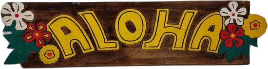 Foto: Western deco aloha bar bord flowers 100 cm