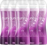 Durex - Massage Olie en Glijmiddel - 2-in-1 - Aloë Vera - 200ml x5 - Waterbasis - Voordeelverpakking