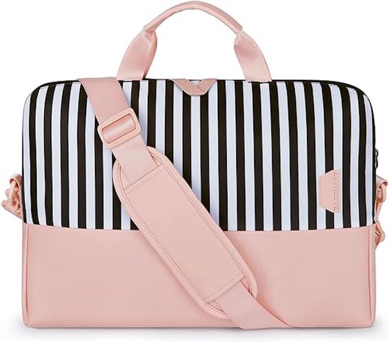 NEWHEY Laptoptassen voor vrouwen grote lederen handtassen dames laptoptas draagtas zakelijke werk schoudertas lichtgewicht 15,6 inch