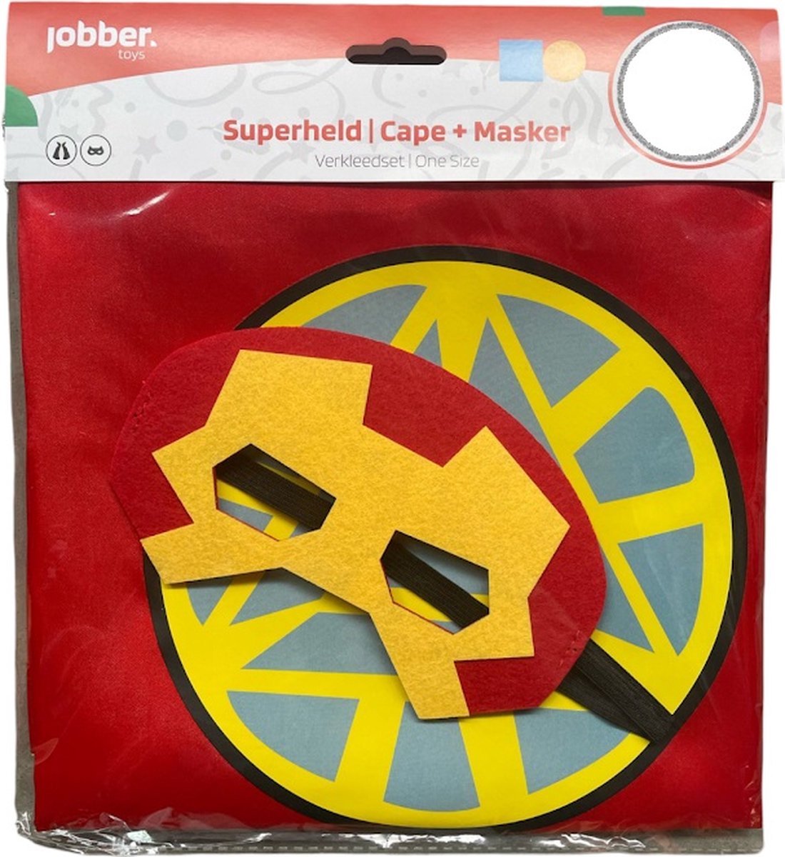 Jobber Toys - Iron Man cape - Superhelden verkleedpak - Incl. Masker — afbeelding 2