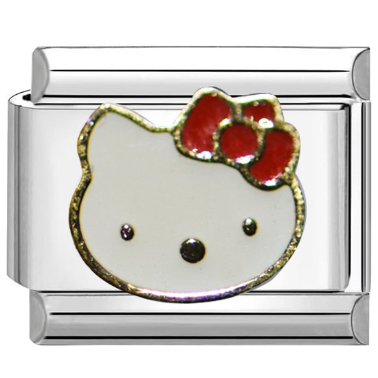 Quiges 9mm Link Charm Hello Kitty pour bracelet à breloques Italie 9mm