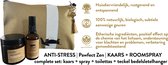 Teckel - anti-stress - pawfect zen - geurkaars - roomspray - diervriendelijk - essentiële etherische oliën - 100% natuurlijk - biologisch - geurcosmetica - parfum - geur - kaars (120ml) - spray (50ml) - toilettas - teckel sleutelhanger