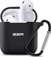 Hoesje / case / beschermhoesje geschikt voor Apple Airpods (gen. 1 &2) - ESR – BOUNCE - Zeer mooi ontworpen hoesje & sterk en kwalitatief – ZWART – met draagklip
