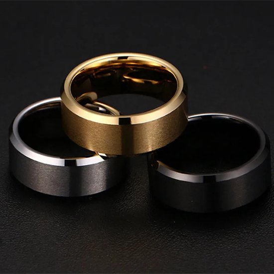 Wolfraam Ring Heren Zilver kleurig - Tungsten Ring - Zeer Zwaar - Ringen - Mannen Cadeautjes - Cadeau voor Man - TrendFox