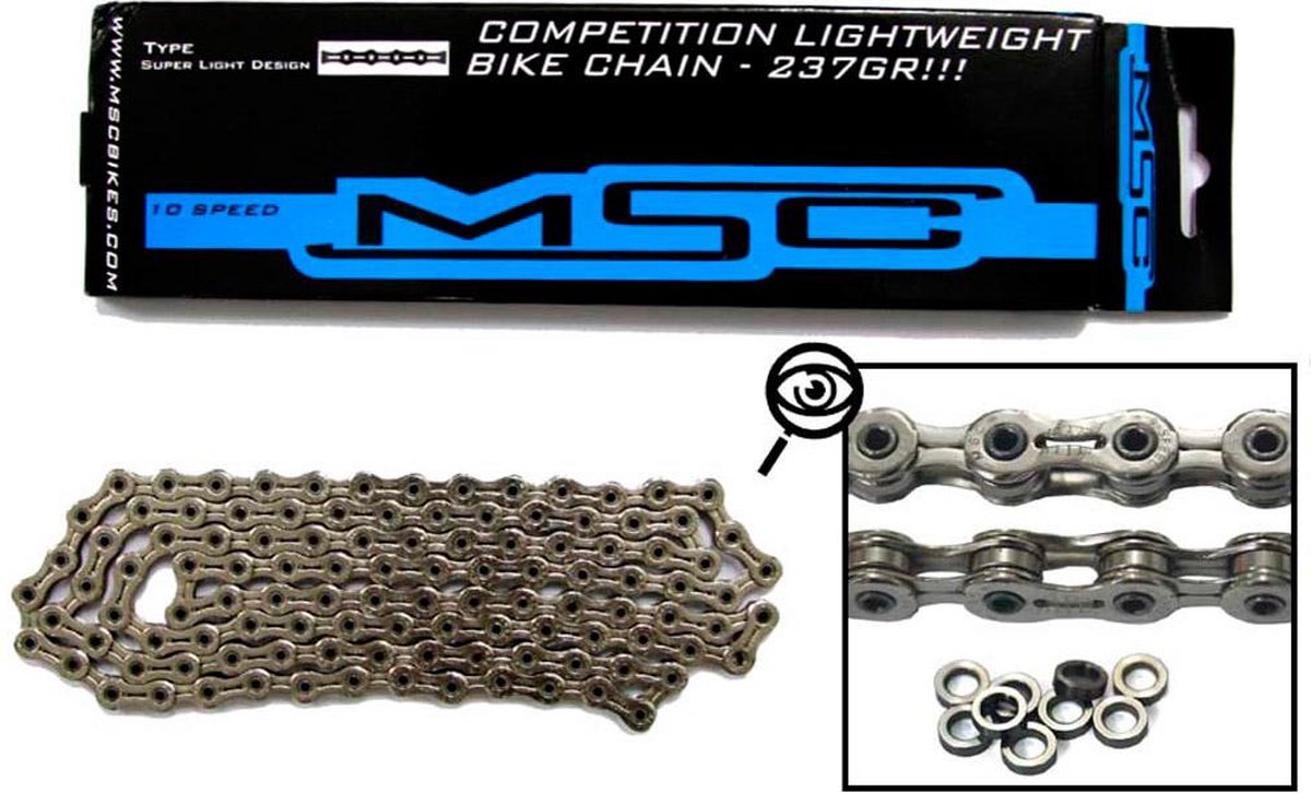 Msc Ultralight Road/mtb Ketting Zilver 112 Links