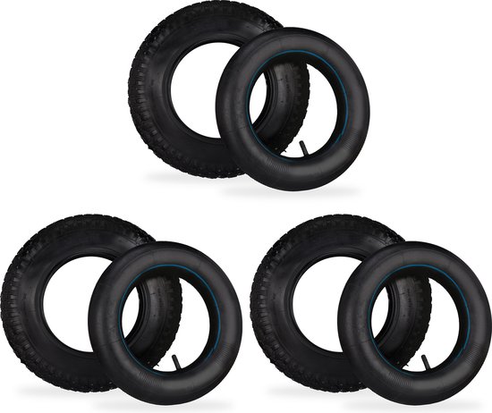 Relaxdays Relaxdays Steekwagen Wiel - 3.00-4 Inch - Set Van 2 Stuks 260 X 85 Mm Reserveband