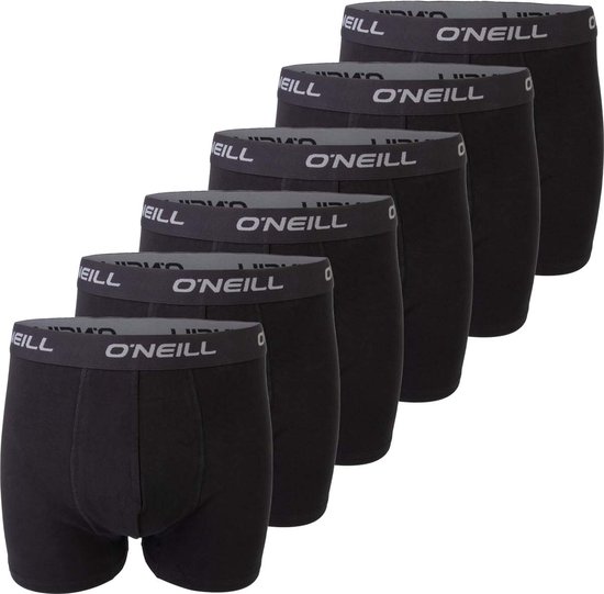 O'Neill Heren Boxershorts Plain 6 Pack 6 Pack Veelkleurig XL