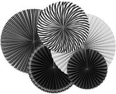 Partydeco - Honeycomb black & white