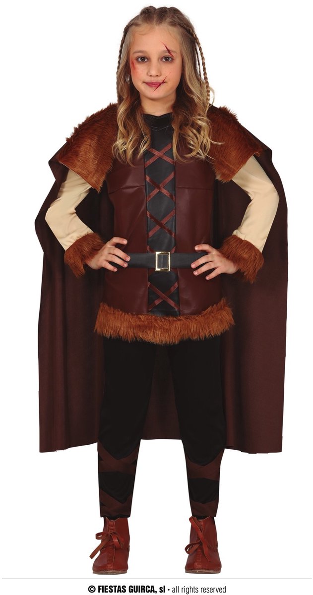 Aslaug De Gevreesde Viking Kind Kostuum