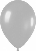 Metallic ballonnen zilver 100 stuks