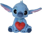 Stitch met Hartje Disney Pluche Knuffel 25 cm {Disney Plush Toy | Speelgoed knuffeldier knuffelpop voor kinderen jongens meisjes | lilo en stitch, angel, leroy, stitch}