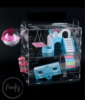 Foofy® Hamster villa 2 étages avec accessoires GRATUITS