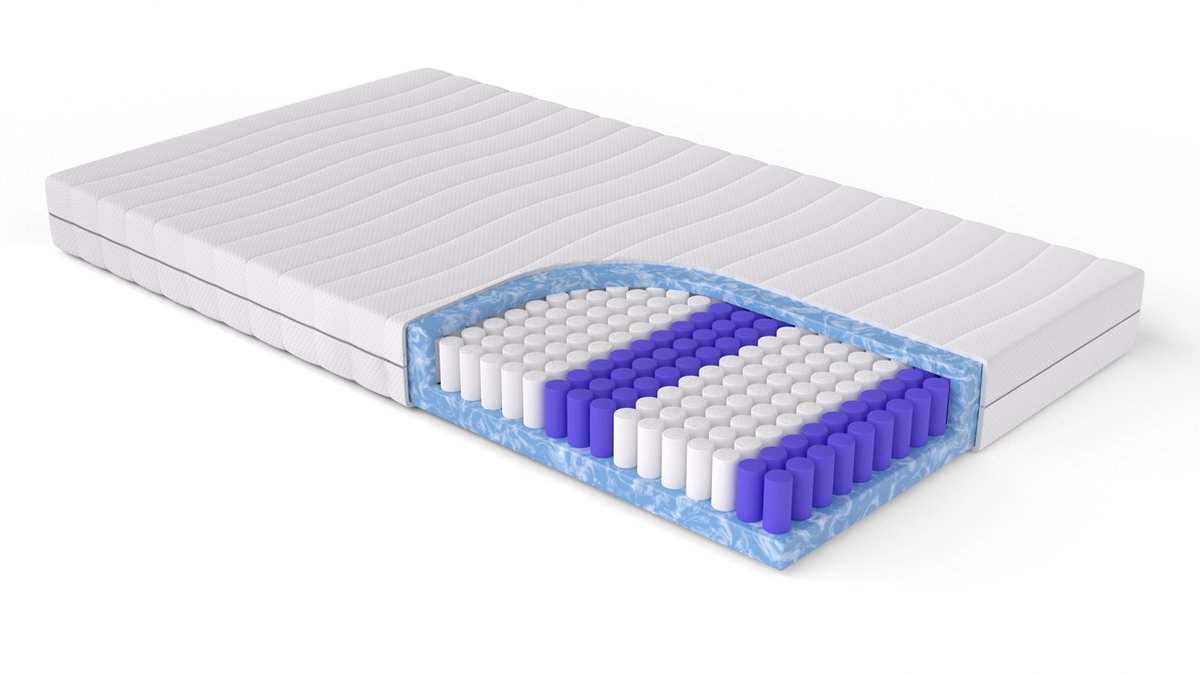 Toros Bedden 120x200x20 HR Koudschuim - Anti Allergisch - Pocket - Premium Kwaliteit - Wit